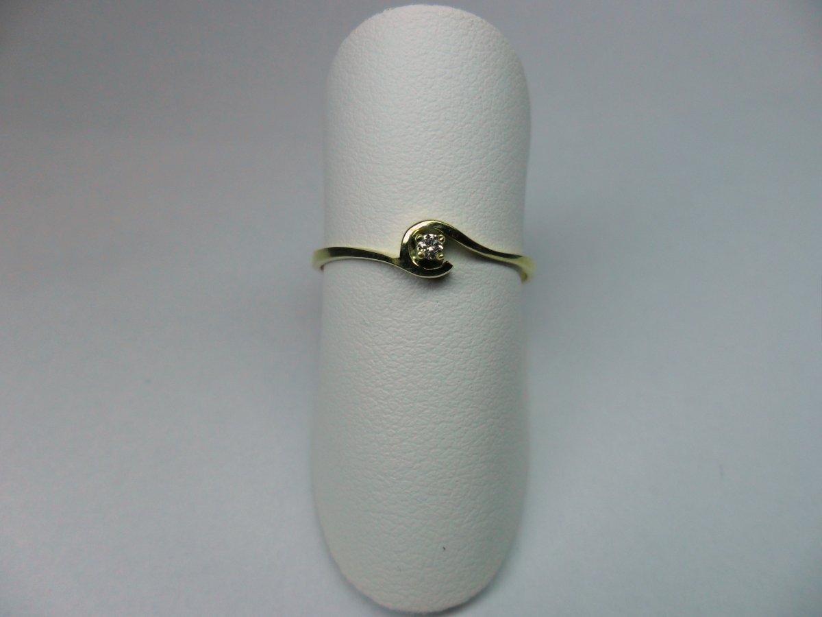 Gedraaide Fantasie Ring 1st. Geelgoud